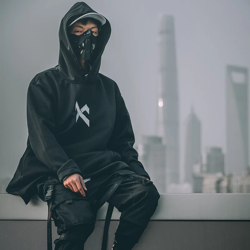 Emo Men Japanese Harajuku Sweatshirt Oversize Hoodie Korean