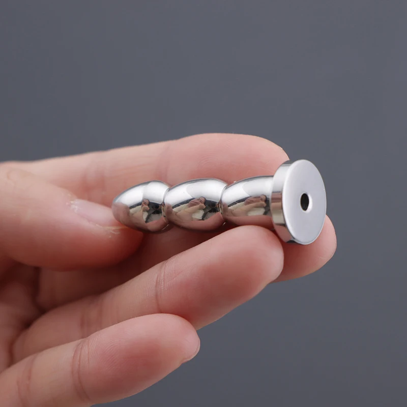 Stainless Steel Hollow Male Urethra Plug Sounds Dilator 3 Beads Penis Plug Stretcher Men Rod BDSM Insert Catheter Sex Toy