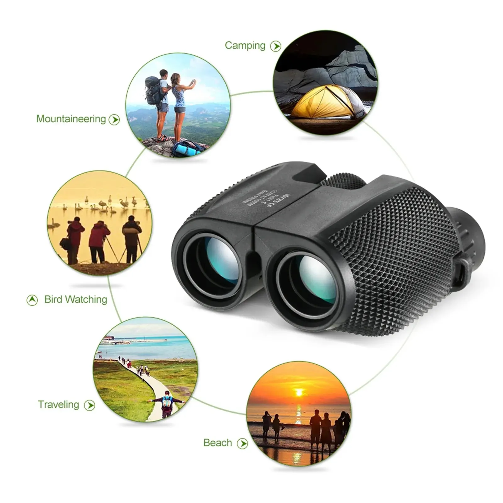 Binoculars 10X25 HD Mini Portable Telescope BAK4 FMC Coated Telescope Outdoor Bird Watching Hunting Travel Camping Ball Game 3