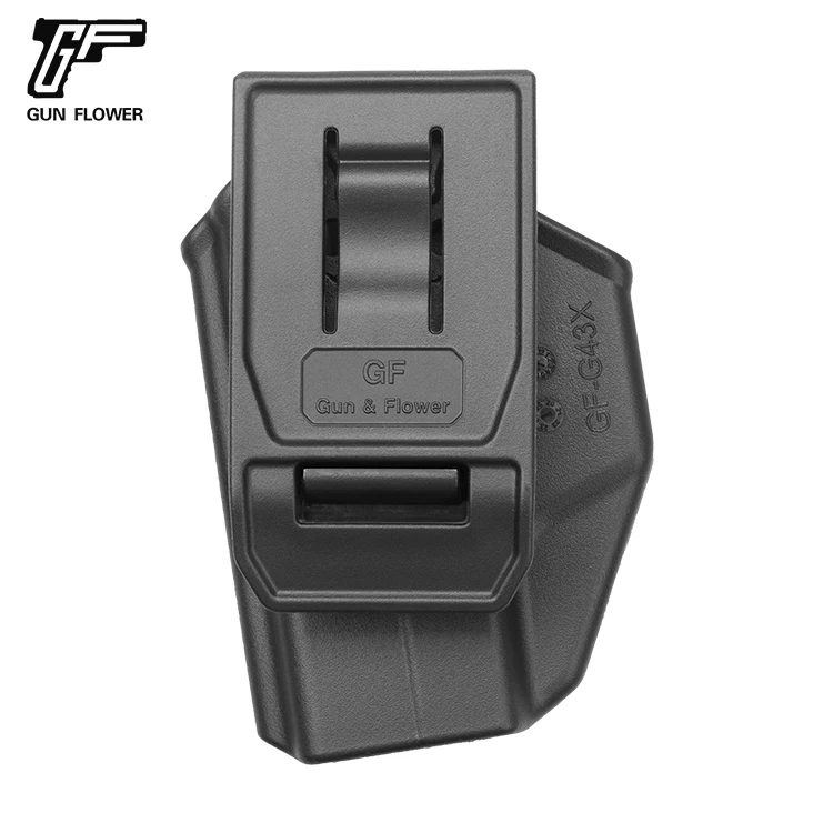 Fondine Fit Glock 43 43x OWB fondina in polimero per pistola a rilascio di dito indice con ritenzione di livello II borse tattiche per pistola a estrazione rapida