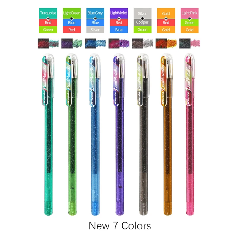 Pentel Mattehop vloeibare gel rollerballpennen, K110-1,0 mm penpunt, 1 van elke kleur, set van 8