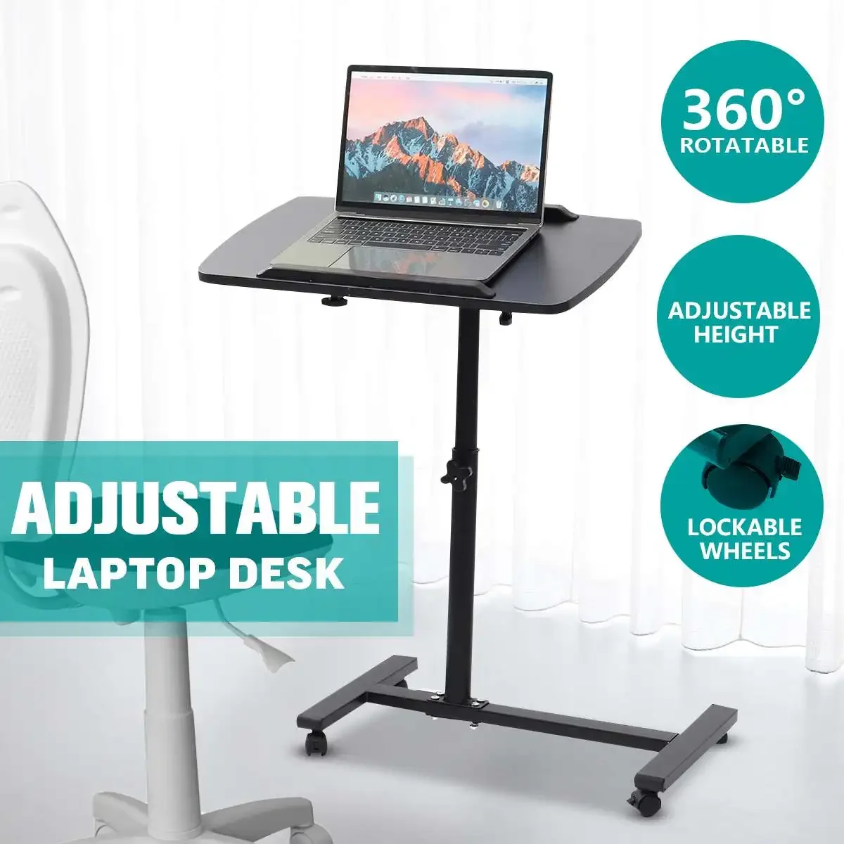Removable Adjustable Laptop Desk Foldable Computer Table Rotate Laptop Table Notebook Stand Bedside Sofa Bed Lazy