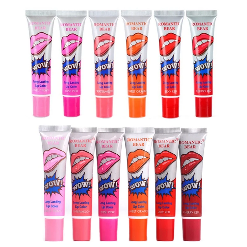 

ROMANTIC BEAR 6 Colors Peel Off Lipstick Sexy Red Makeup Lasting Lip Gloss Beauty Liquid Lipstick