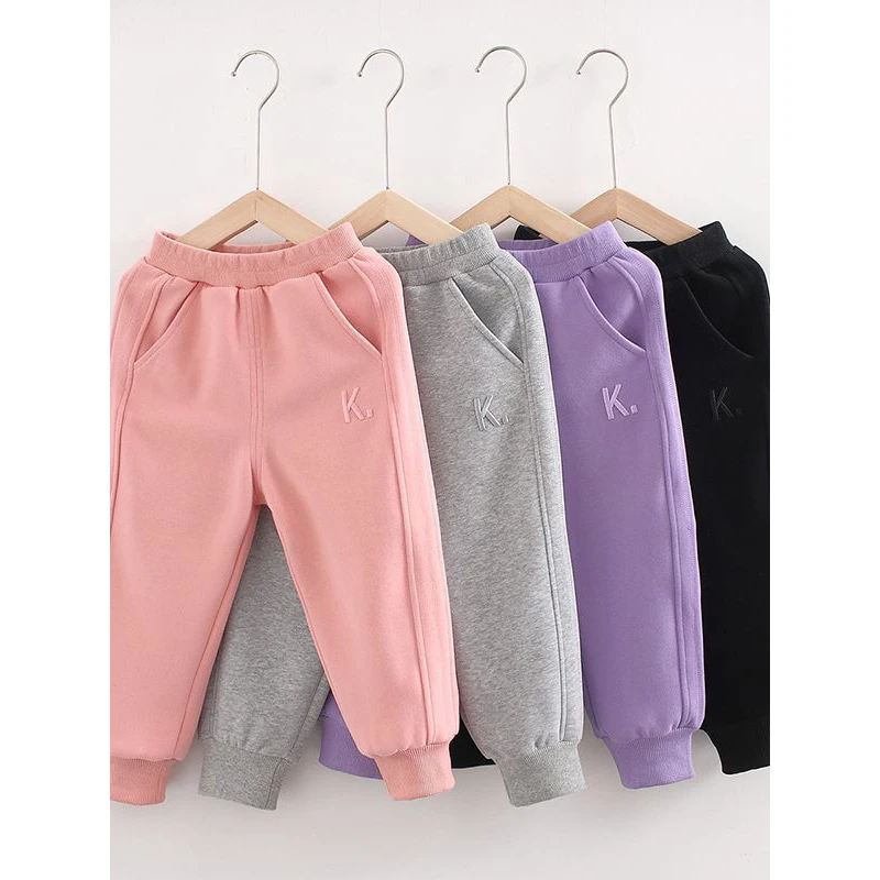 

Autumn New Boys' and Girls' Pants Korean Version Loose Tie Leggings Sports Pants Casual Children's Pants For Children Over 8 Age