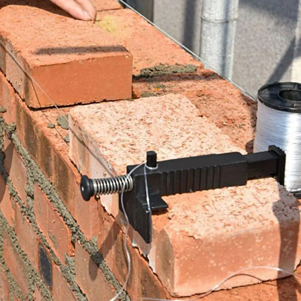 Brick Liner Clips for Architecture 2Pcs Bricklaying Pullers Spring-loaded Anti-slip Leveling Engineering Plastic Brick Line Runners