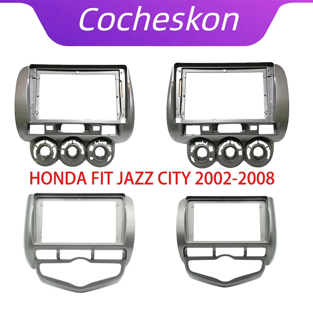 

9-дюймовая Автомобильная магнитола Fascia каркасный кабель для HONDA FIT JAZZ CITY 2002-2008, комплект стерео Android для приборной панели, лицевая панель, облицовка рамки