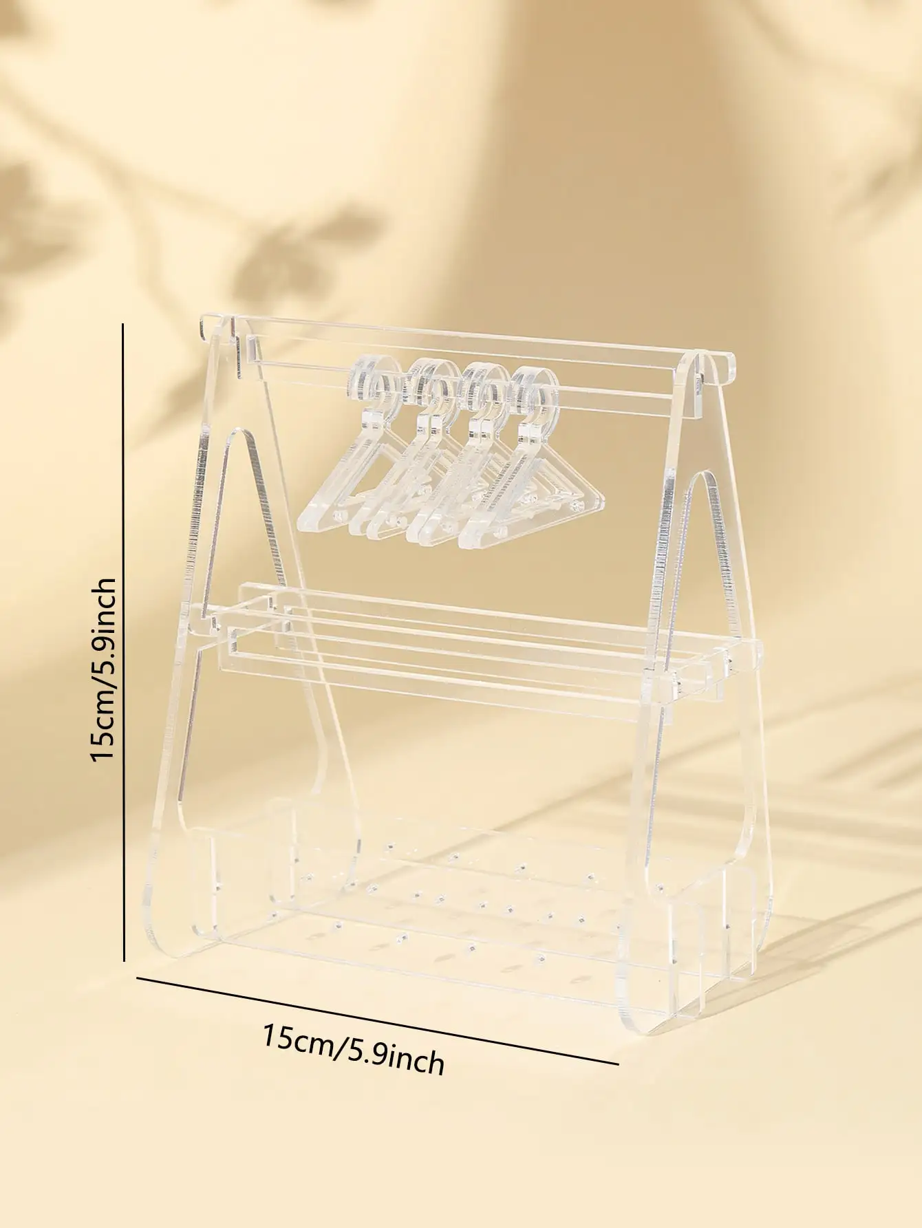 1pc-Hangers Creative Earring Display Clear Acrylic Organizer Stand Showcase Ear Stud Hanger Shape Tabletop Jewelry Storage Rack