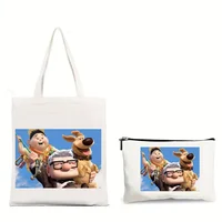 MINISO Disney Pixar Movie UP Theme Women Shoulder Bag Kawaii Shopper Shopping Canvas Bag Shoulder Bag Fashion Girl Handbags 1