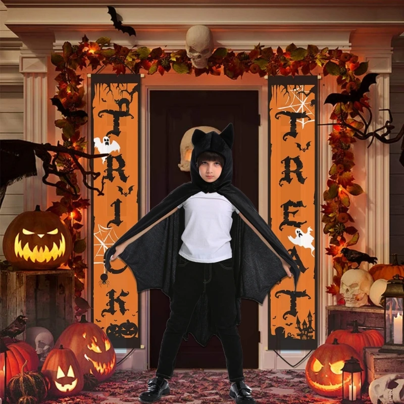 

634C детский костюм с крыльями летучей мыши, костюм для косплея на Хэллоуин, плащи с летучей мышью, аксессуары, крыло вампира, с