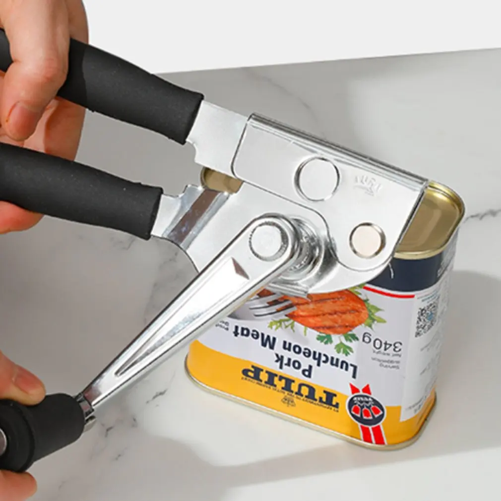 

Multi-functional Manual Stainless Steel Can Opener Strong Can Head Knife Kitchen Tool Irregular Style Portable Bottle Opener