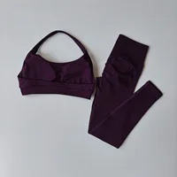 Seamless Yoga Suit Women's Beauty Back Sports Bra Lingerie Peach Buttocks Fitness High Waist Legigngs Gym Yoga Suit Pilates Set - Image 4