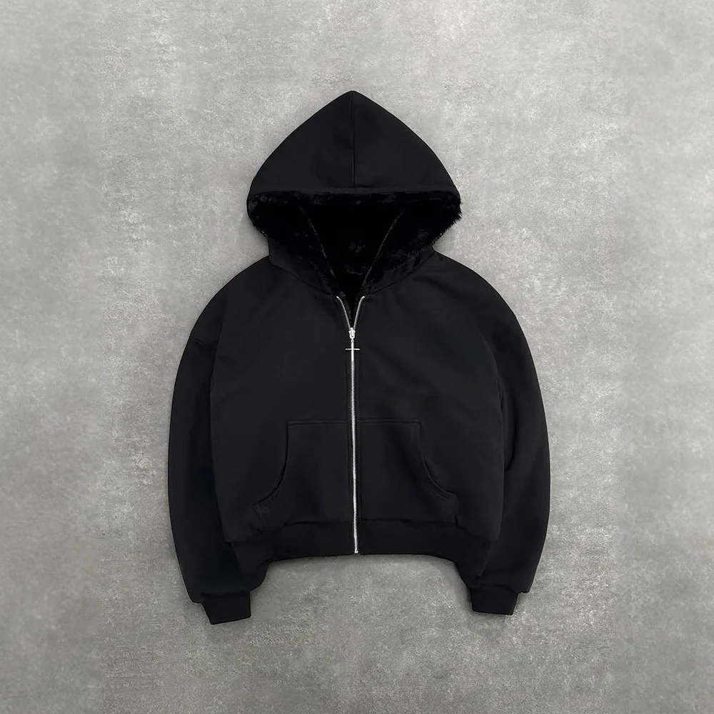 Leopard Print Unisex Hooded Sweatshirt Casual Zip Up Cardigan