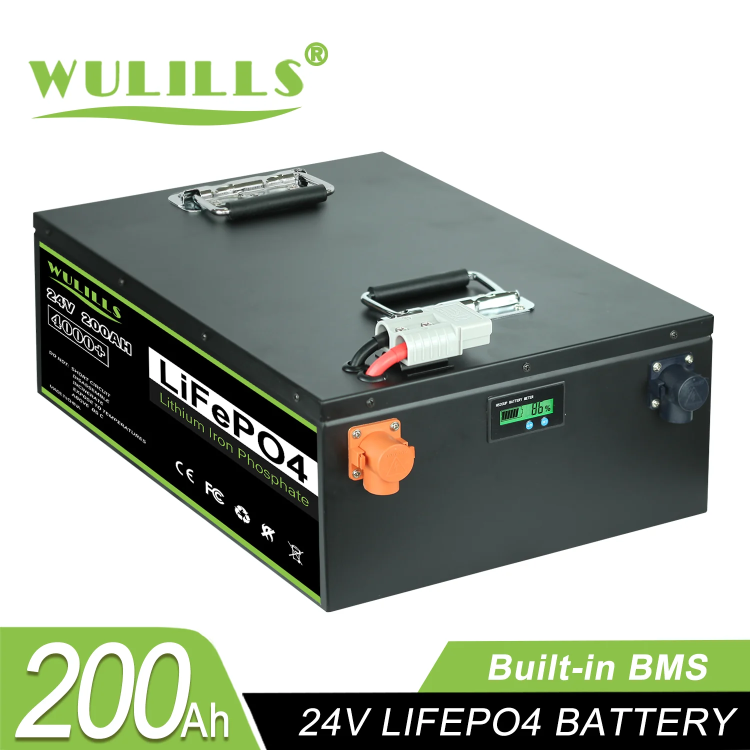 24v 200Ah 12v 400Ah LiFePo4 Battery Built-in BMS New Great A Lithium iron  battery for Solar Power System motorhome No Taxes