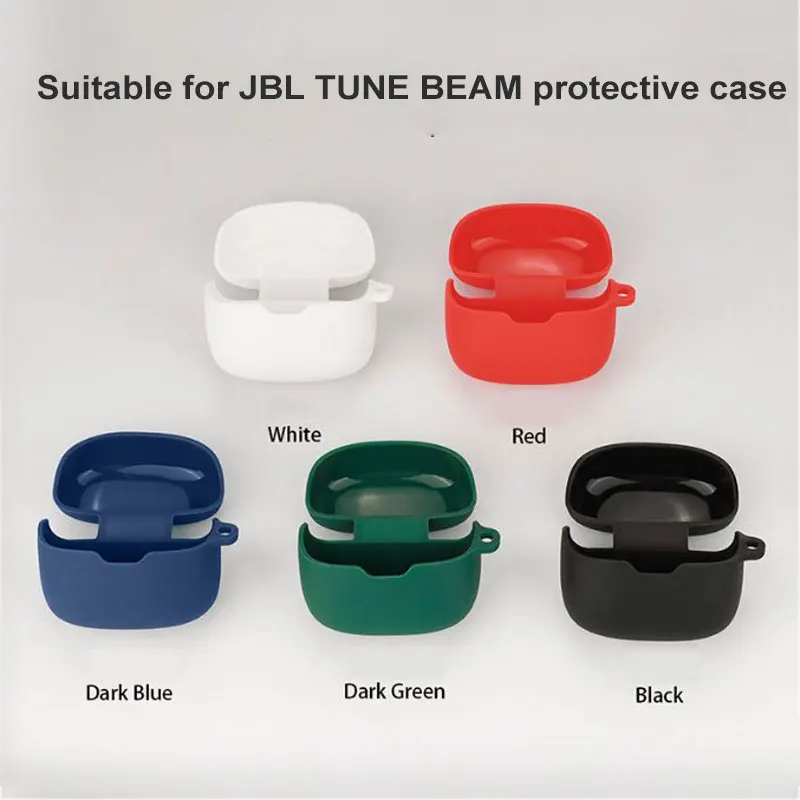 Funda protectora para auriculares JBL TUNE BEAM, protector de borde completo, a prueba de polvo, a prueba de golpes, silicona suave, funda para auriculares Bluetooth