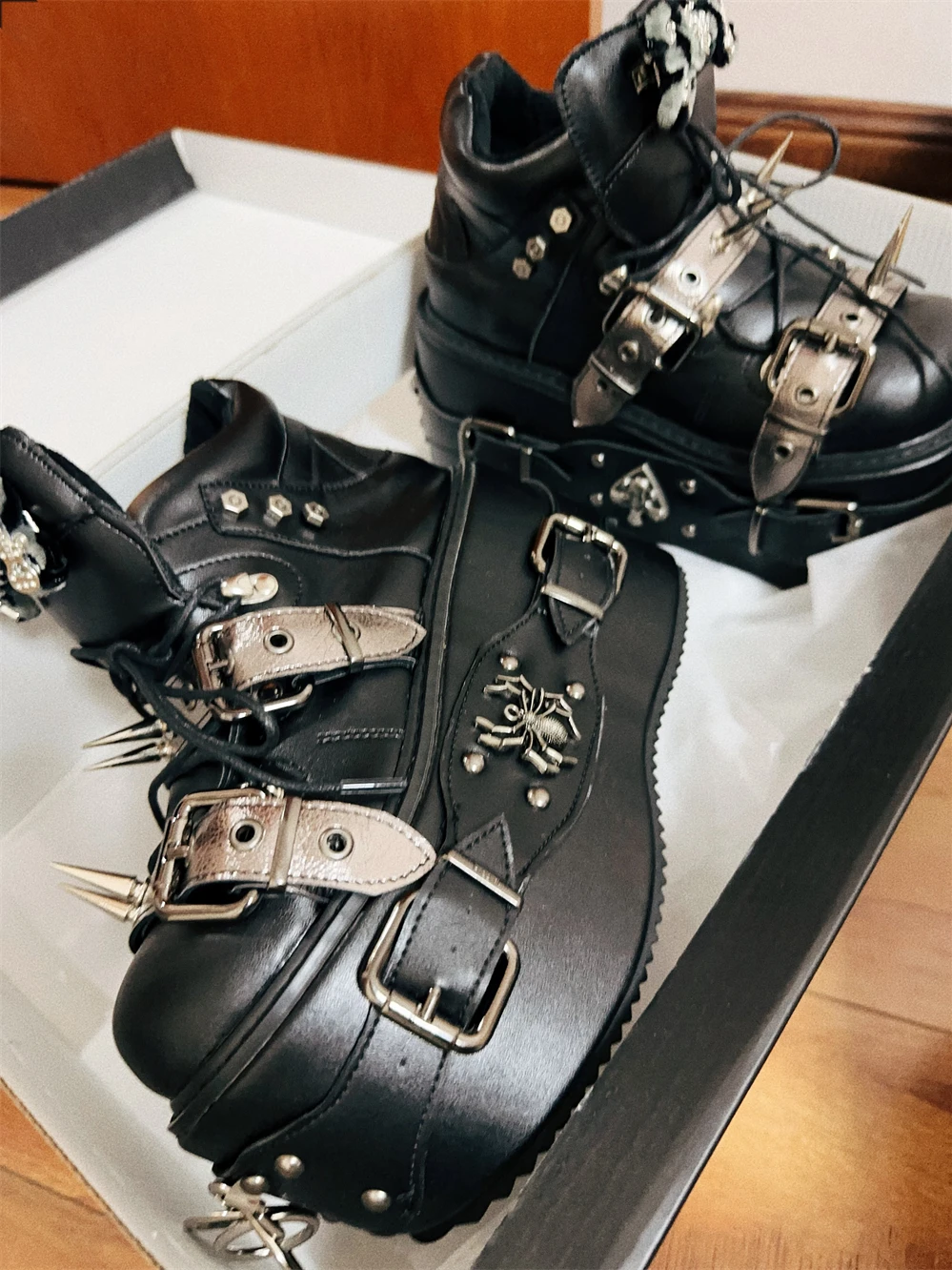 Japanese Original Punk Style Thick-soled Muffin Shoes Round Head