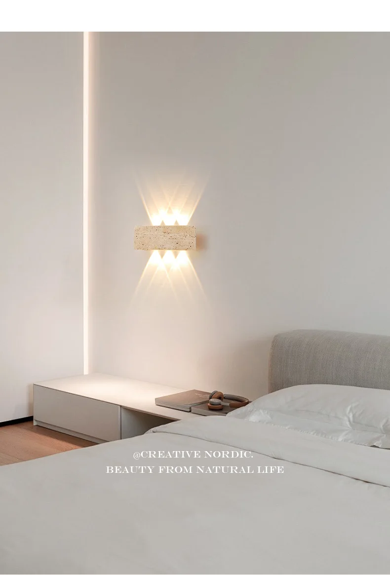 Wabi Sabi Outdoor Stone Strip Wall Lamp view 6