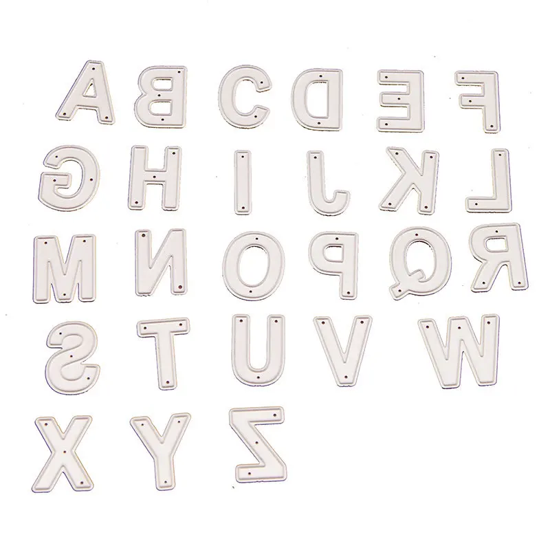 Alphabet Letter Metal Die Cutting Dies For Sizzix Fustella Shot Cutting Machine DIY Scrapbooking Embossing Folder Suit N107