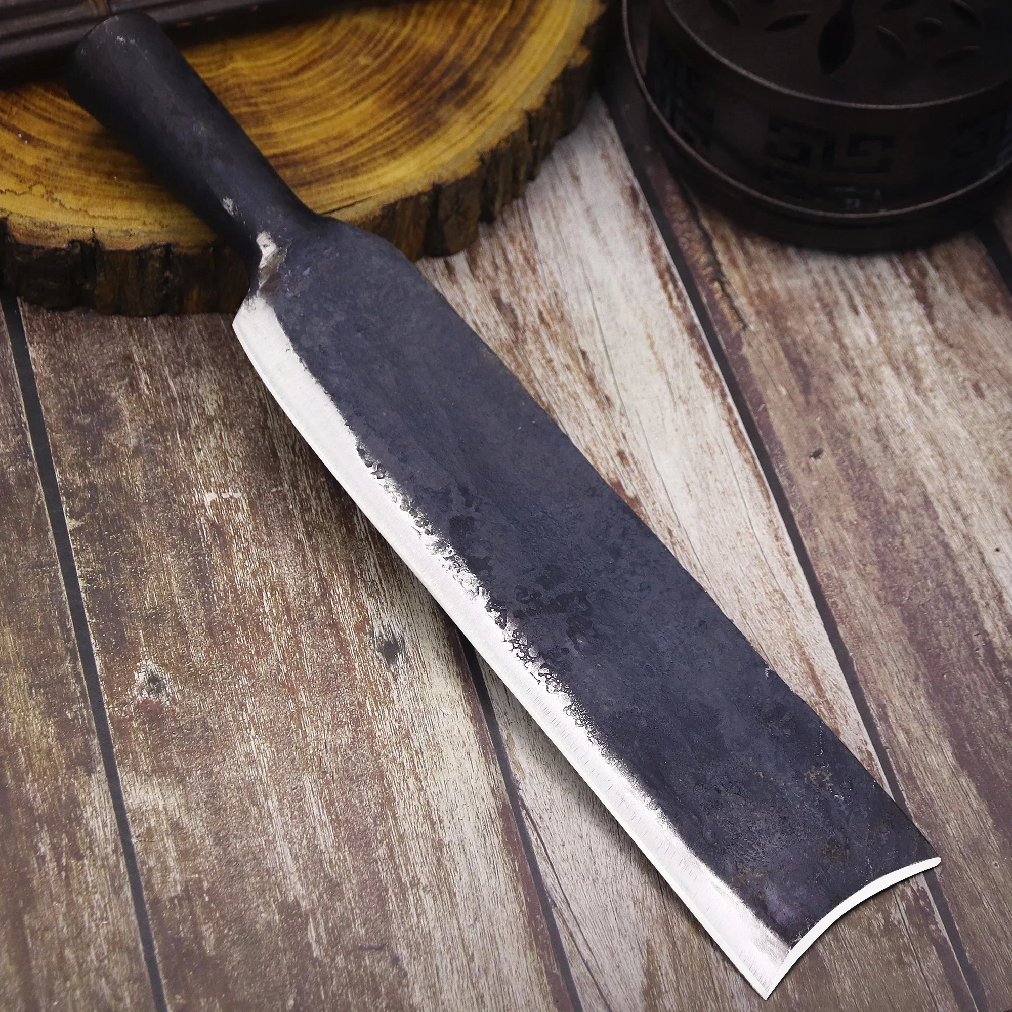 Veteran artistes forge multi-functional all Tang one heavy duty firewood knife outdoor logging knife home garden knife 4