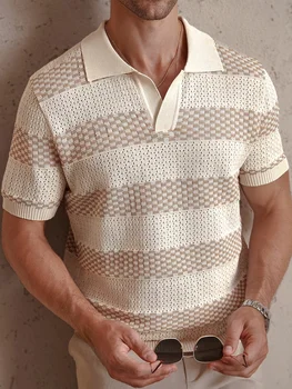 Daily Casual Mens Knitted Polo Shirts 1