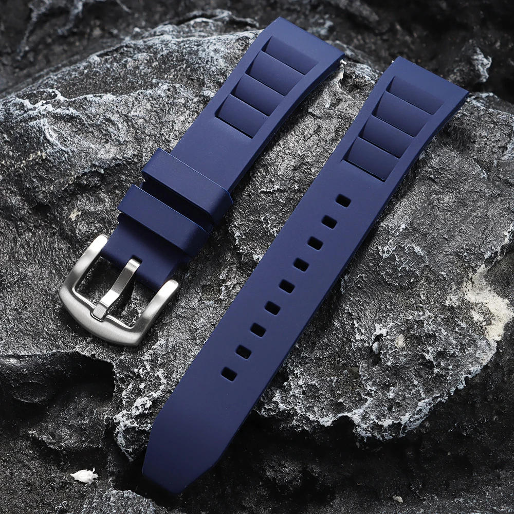 Soft Waterproof Silicone Watch Strap with Quick Release Mechanism