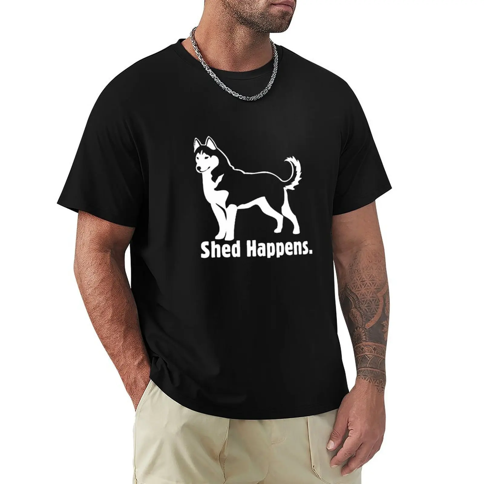 

Shed Happens Siberian Husky Dog NickerStickers on Redbubble T-shirt sublime anime oversizeds oversized t shirt men