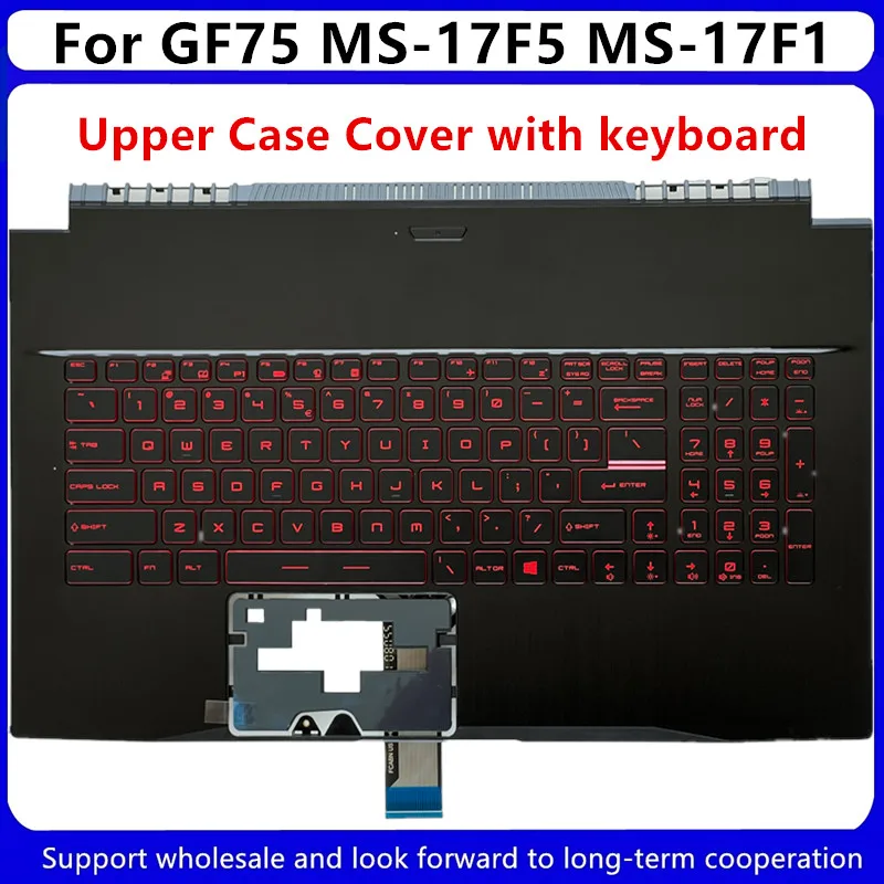 Tampa Traseira Lcd para Laptop Moldura Frontal Dobradiças Palmrest Caixa Inferior Msi Gf75 Ms17f5 Ms-17f1 Novo - Imagem 5