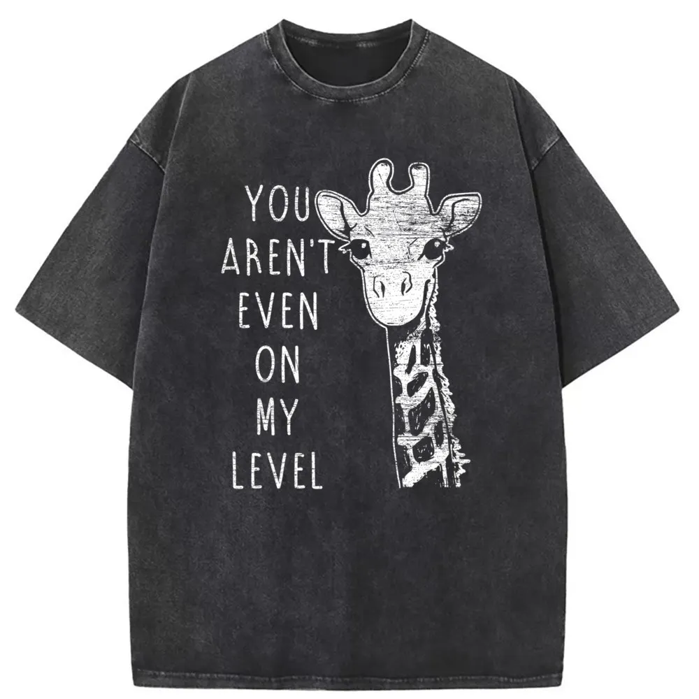 

You Aren't Even On My Level Giraffe Man Premium T Shirt New Arrival Mens Sweatshirts Long Sleeve Customized Retro Tees Shirts