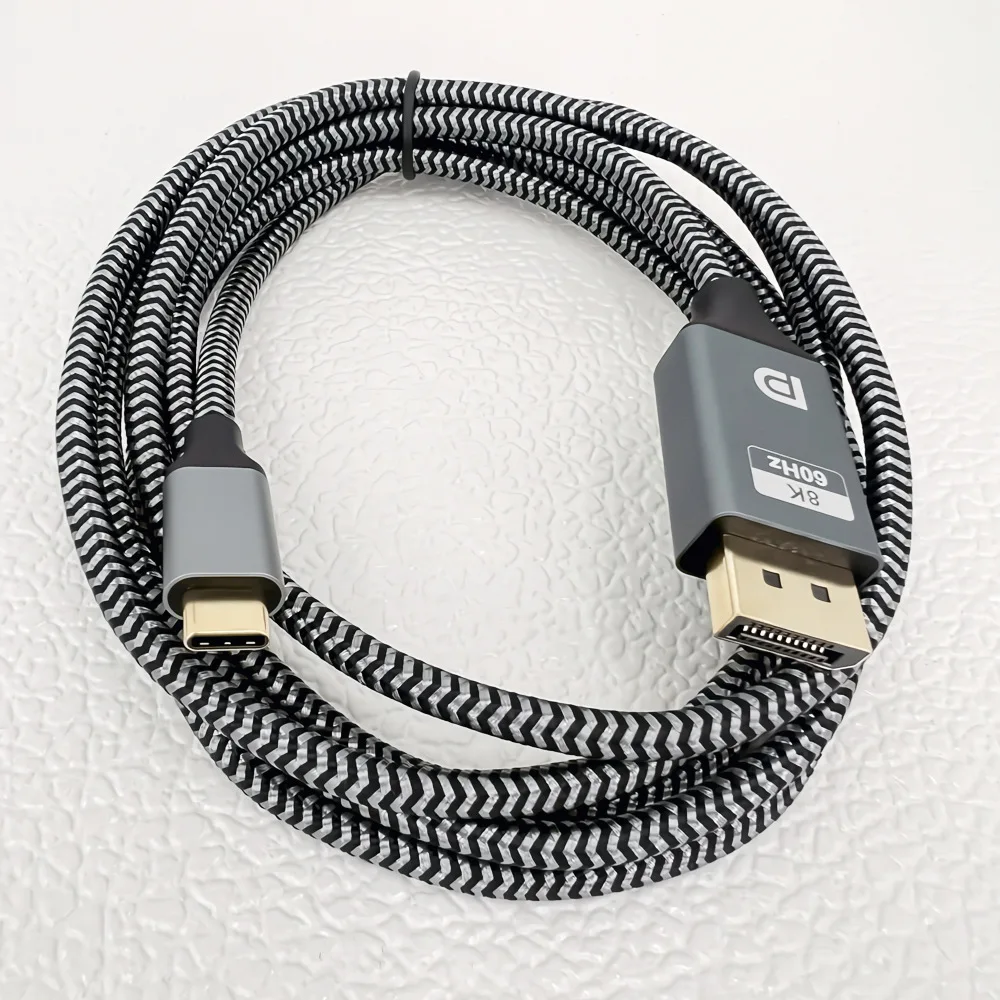 USB C에서 디스플레이포트 1.4 케이블 어댑터, 디스플레이포트 인터페이스 어댑터 컨버터, C 타입에서 DP 1.4 케이블, 알루미늄 합금, 8K, 60Hz