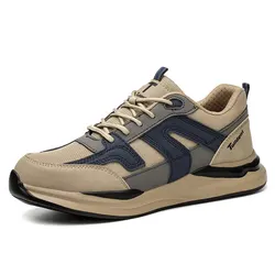 Men's Lightweight Steel Toe Safety Shoes - Durable, Puncture - Proof, Anti - Smash Sneakers - 45 (Yellow)