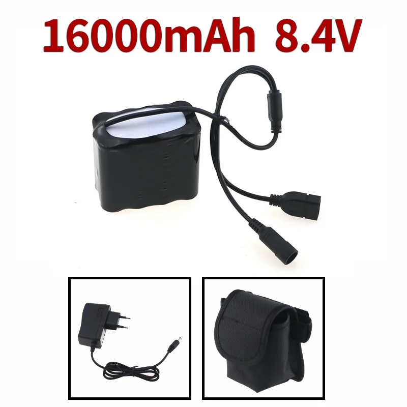 16000mAh84V18650BatteryPackBikeLightBattery618650LithiumIon