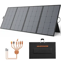 MHPOWOS 400W panneau solaire portable pour centrales électriques sac à main solaire pliable avec béquilles pour générateurs solaires, camping-car, camping 2