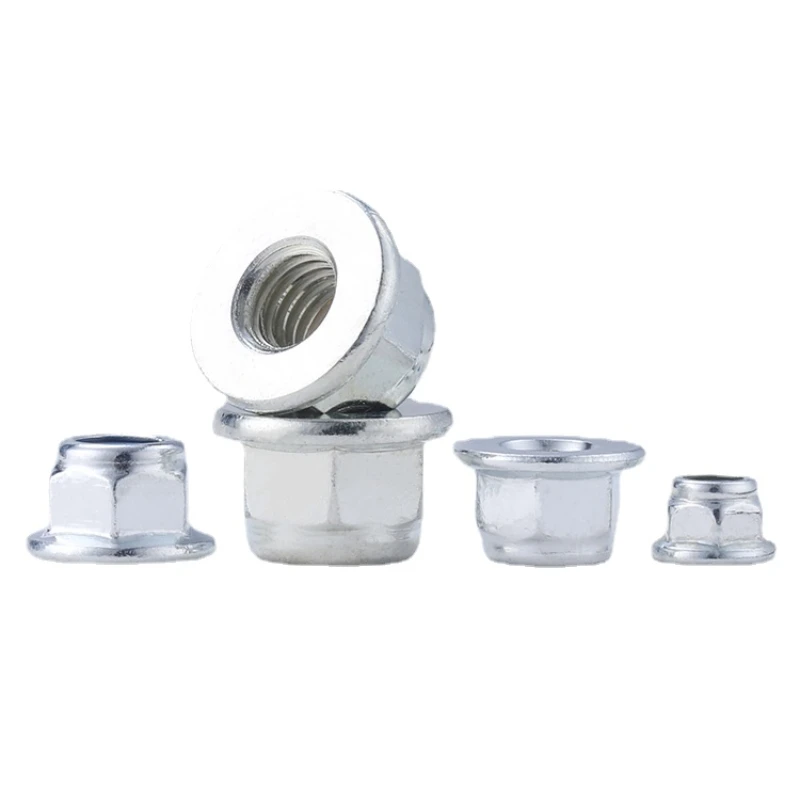 M3 M4 M5 M6 M8 M10 Weiß Zink/316 Edelstahl Flansch Schloss Mutter 