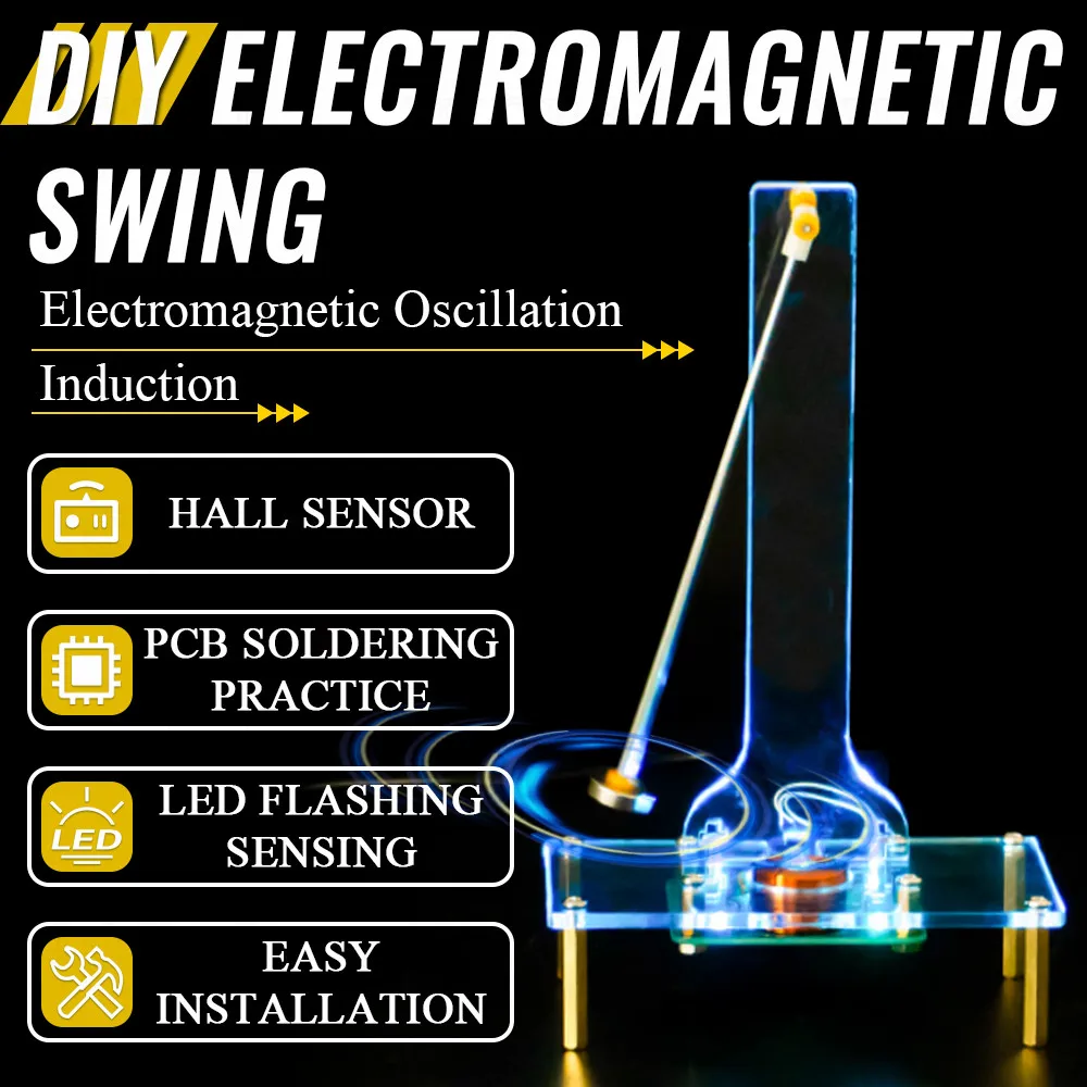 DIY แม่เหล็กไฟฟ้า Swing ทดลองชุดอิเล็กทรอนิกส์ 5V DIY ชุดอิเล็กทรอนิกส์ LED กระพริบ Sensing การประสาน Pro