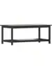 Two Tiered Commercial Grade Adirondack Coffee Table - Black Finish Poly Resin Wood - All-Weather - Slatted Shelf Design 3