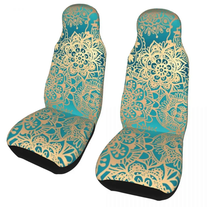 

Green Mandala universal car seat cover protector interior accessories bohemian boho cloth cushion polyester car accessories