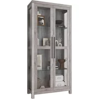 Curio Cabinet, Tall Glass Display Cabinet with Adjustable Shelves for Living Room, Trophy Display Case 1
