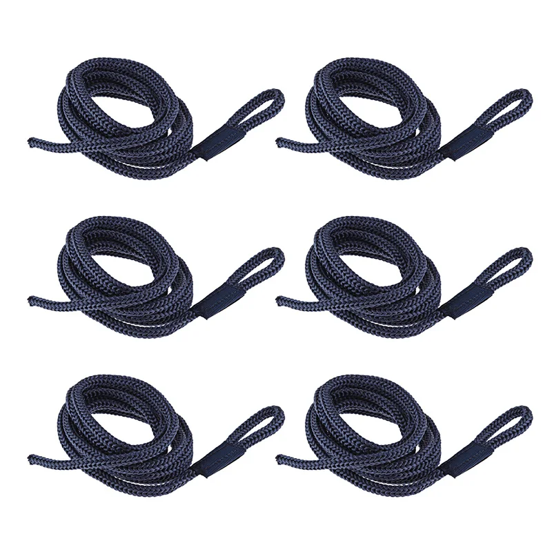 Boat Fender Lines Double Braided 6mm Thickness Bumper Fender Ropes Yacht Mooring Docking Ropes For Marine Speed Boat marine accessories marine hardware 6pcs