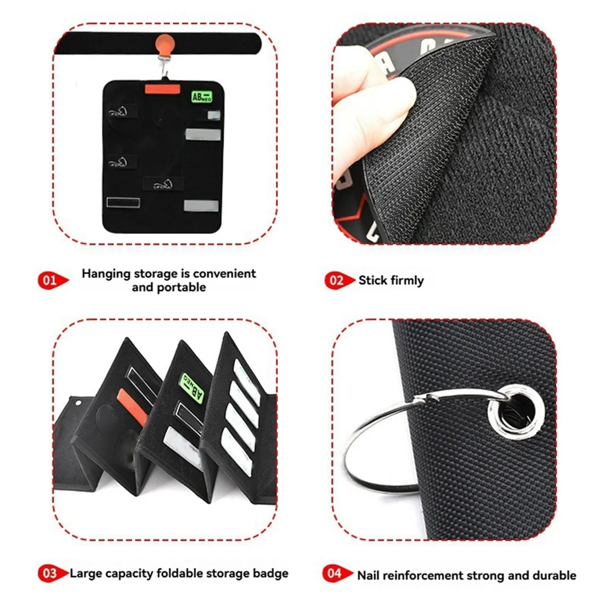 BAAU Foldable Badge Collection Display Organizer Fabric Arm Badge Storage Book