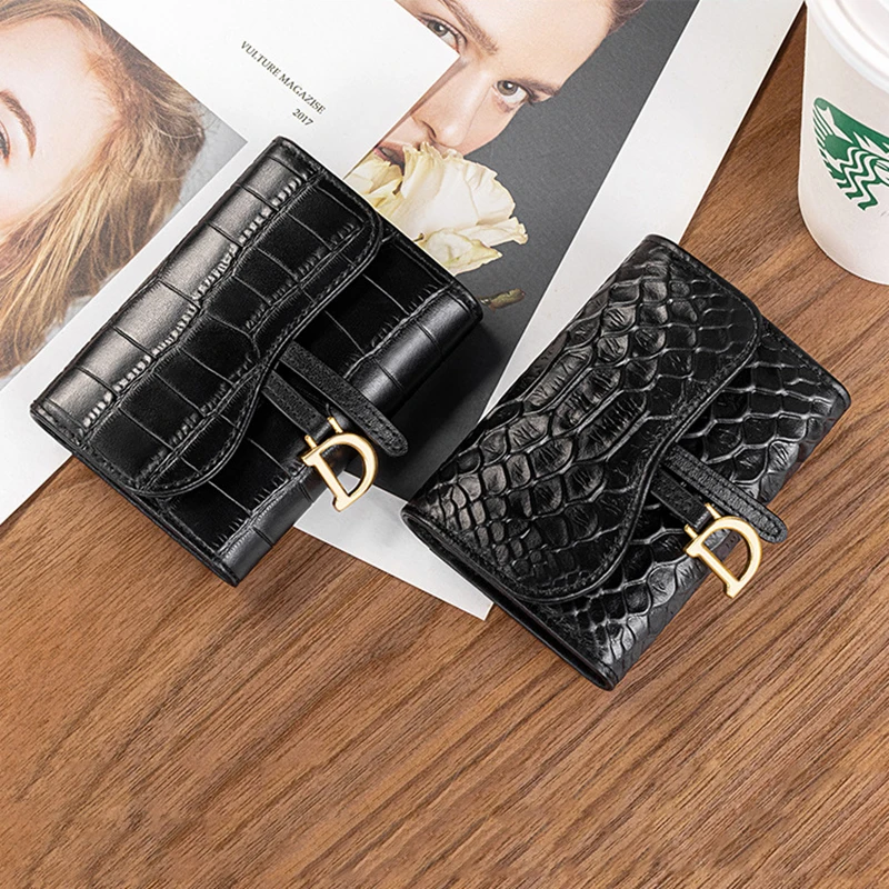 Genuine Leather Crocodile Pattern Wallet For Men & Women Multi-card_voghion.com