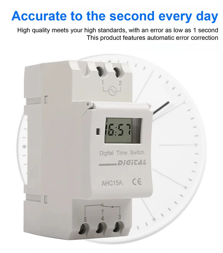 Pannello frontale dell'interruttore timer programmabile