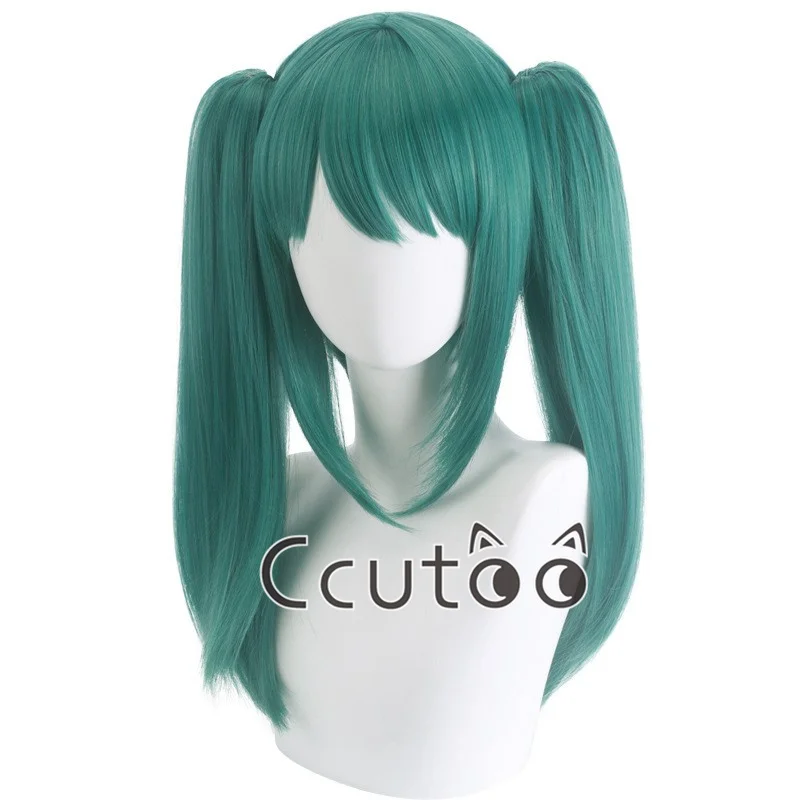 

Ccutoo синтетические Зеленые Короткие Косплей парики с чипом съемные хвосты вампир парик Мику термостойкие волокна