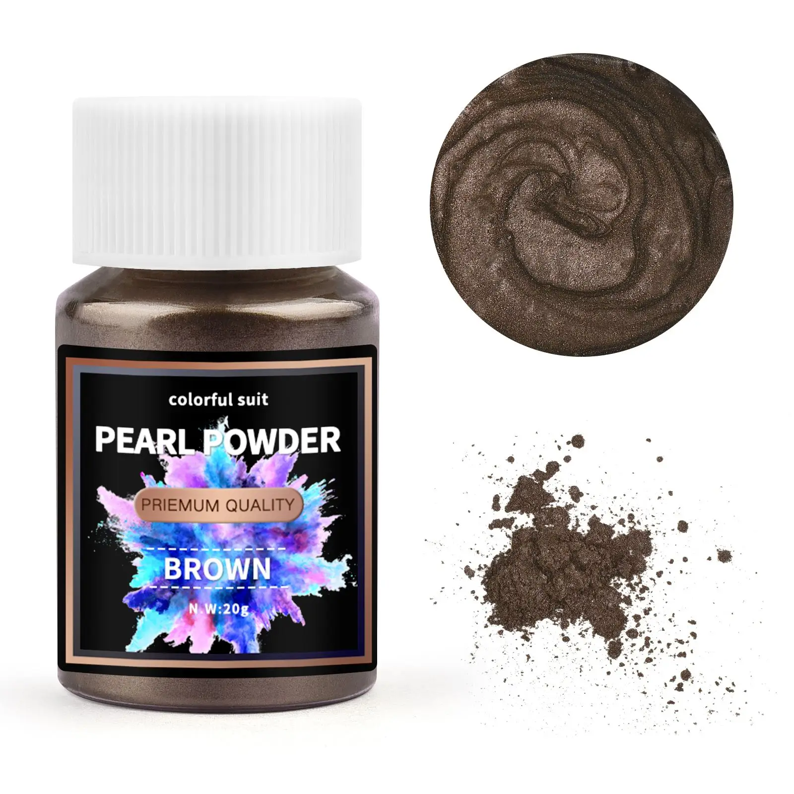 24Colors/Box Mica Powder Powdered Pigments Set Epoxy Resin Dye Resin Mica Pearlescent Pearl Natural Micas Colorants