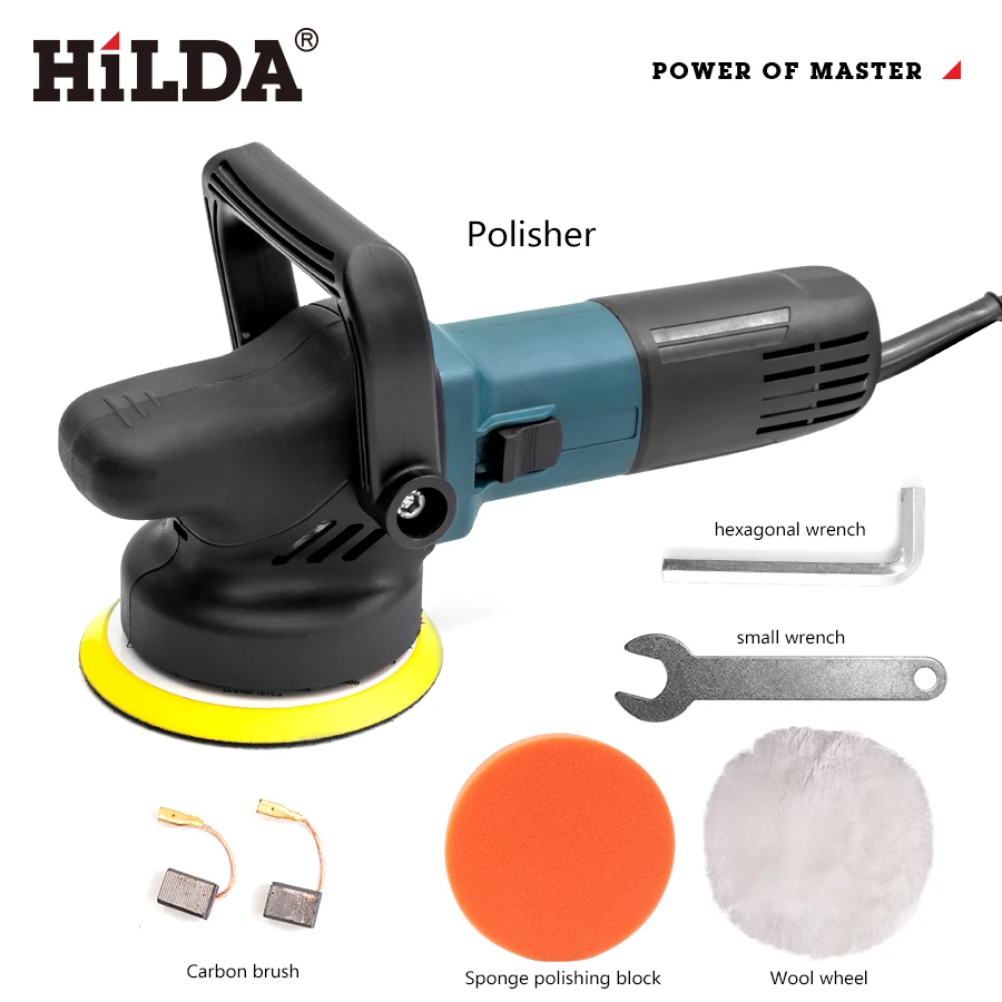 HILDA 980W Car Polishing Machine 5inch Orbit Dual Action Auto Polisher Variable Speed Sander ing Waxing Machine