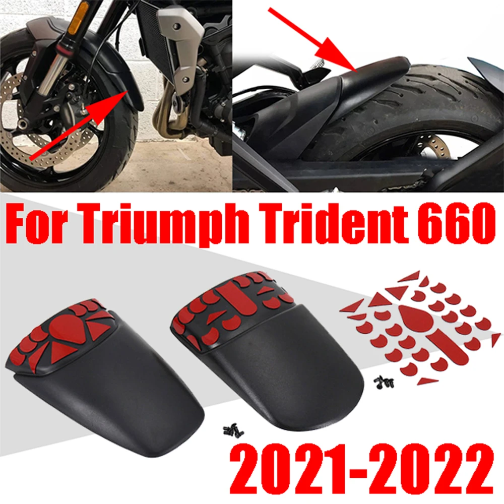 For Triumph Trident 660 2021 Accessories Front Rear Fender Mudguard Splash Guard Extender Extension Parts - Covers & Ornamental Mouldings -