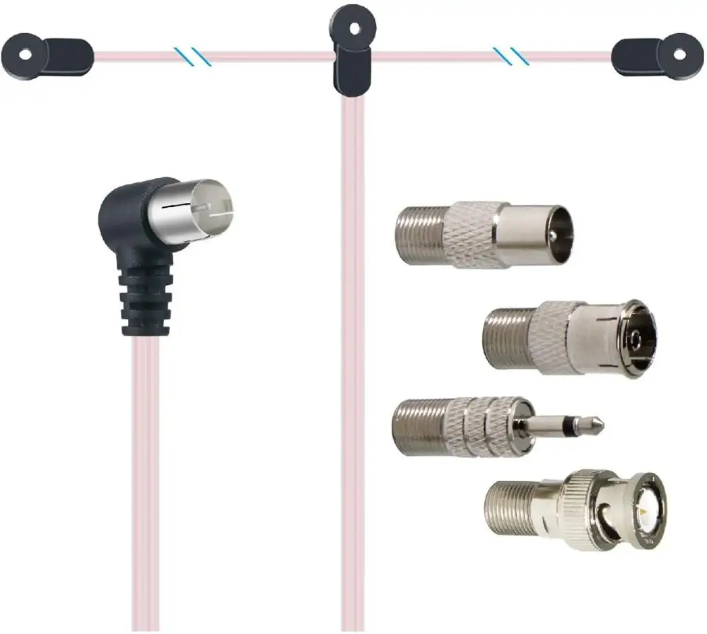 Kit de antena ESTÉREO FM, antena de Radio dipolo Ancable de 75 Ohm para