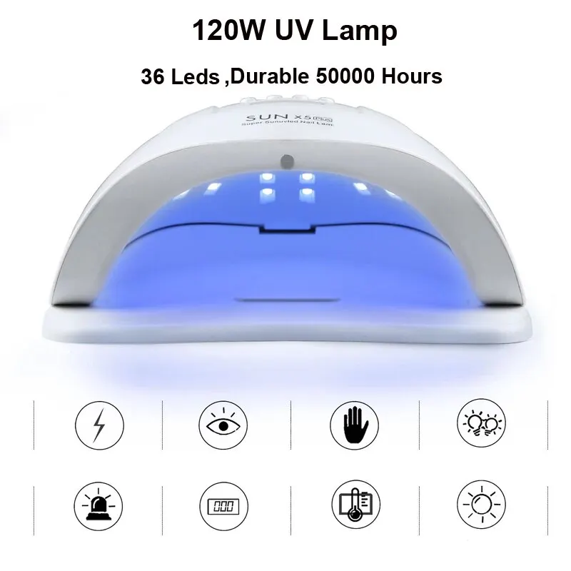 Kolekcja AliExpress Sun X5 Plus lampa UV LED do Manicure paznokci 36 LEDS lampy do suszenia profesjonalny żel polerowania z zegarem czujnik automatyczny zestaw narzędzi
