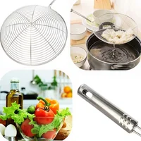 Passoire en acier inoxydable à long manche, filtre à friture, passoire à frites, filet de cuisine, tamis à aliments, cuillère 5