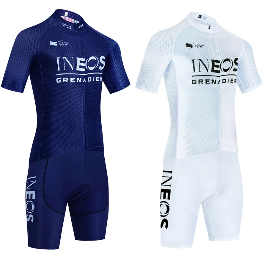 Set Ciclismo Team INEOS – Maglia E Pantaloncini Con Imbottitura Gel 12D, Estate, Traspirante, Taglie S-2XL - 2