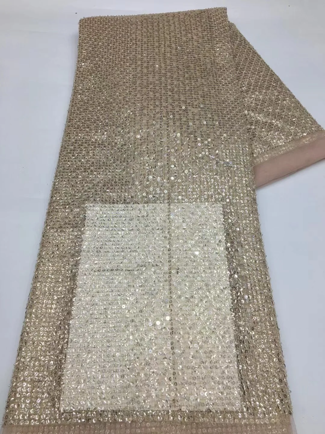 

Нигерийская бисерная кружевная ткань с блестками для свадьбы 2023 Высококачественная африканская вышивка тюль кружевная французская сетчатая кружевная ткань