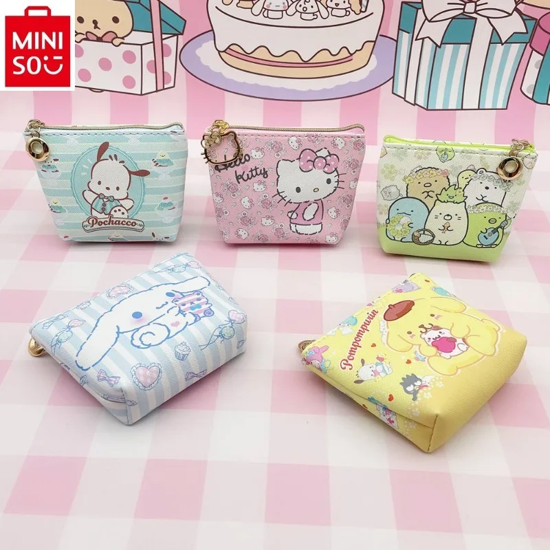 

MINISO Disney Cartoon Girls Coin Kids Mini Coin Purse Star Delu Zipper Jewelry Headphone Bag